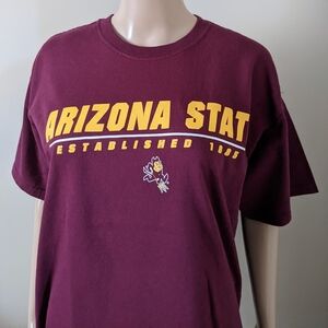 Arizona State Sun Devils Maroon T-Shirt, Size Large